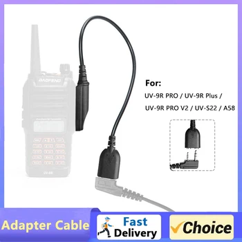 Cablu adaptor Baofeng UV-9R Pro v2 Impermeabil Walkie Talkie 2 Pin K Casca Difuzor Microfon pentru UV-XR BF-9700 GMRS-9R GT-3WP Radio
