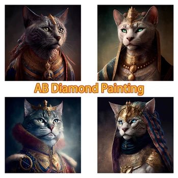 Diy 5d Full Diamond Pictura Animal Broderie AB Patrat/Rotund Diamant General Cat Mozaic Cruce Cusatura de Decorare Arta Hobby Cadou