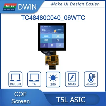DWIN New Sosire 4.0 Inch, 480*480 Pixeli IPS COF Ecran Special, Folosind pentru Termostat Pătrat de Panou Tactil LCD Display Color