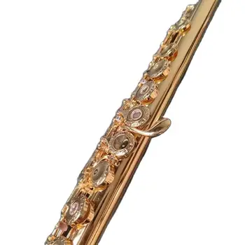 Fabricat în Japonia Flaut Profesional de cupru si nichel Deschidere Cheie C 17 Gaura Flaut din Aur de 18k Placat cu Instrumente Muzicale Cu Caz