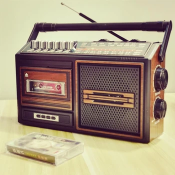 Magnetofon, Casetofon Masina Recorder Recorder Card Full Band Vechi Om De Radio Nostalgic