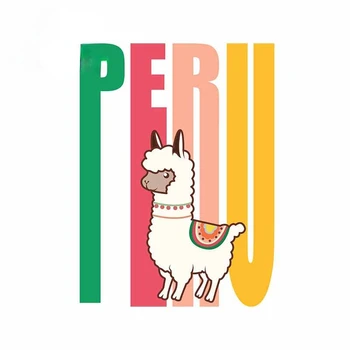 PERU Alpaca Drăguț Autocolante Auto Acoperi Zgârieturi Barei de protecție Caroserie Parbriz Vinil rezistent la apa Bine Decal Kk10cm