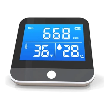 Portabil de Calitate a Aerului Monitoriza Temperatura Umiditate Monitor Infraroșu NDIR Detector de CO2 Interioară de Detectare a CO2
