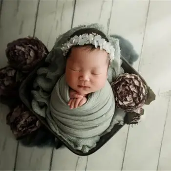 Respirabil pentru Nou-nascuti Bumbac Elastic Înfășurat Sac de Fotografie Pătură Copil Nou-născut