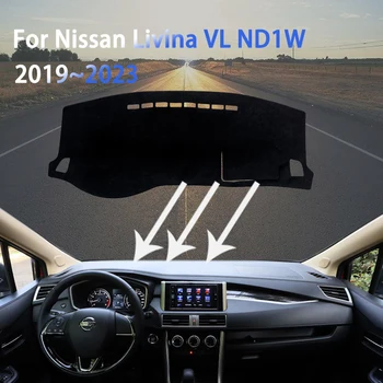 Tabloul de bord Capacul de Bord Mat Personalizat pentru Nissan Livina VL ND1W 2019~2022 2023 Mitsubishi Xpander Non-alunecare Pad Autocolant Auto Accesorii