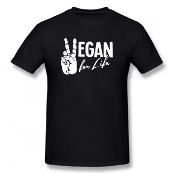 Vegan pentru Viață Vegetarian Hiphop Prietenul Tricou Amuzant Grafic de Moda Noua Bumbac cu Maneci Scurte O-Gât Prieteni, Nu Mâncare T-shirt
